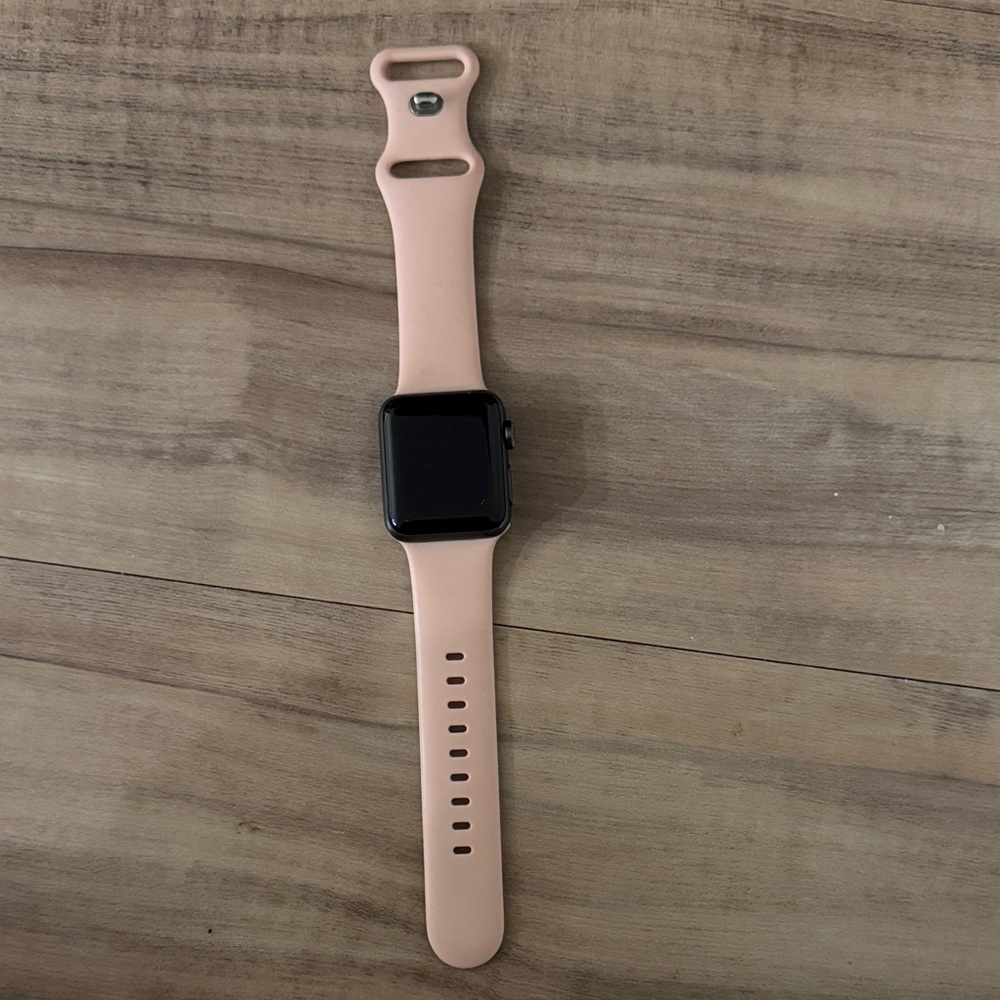 Apple Smartwatch with Light Pink Band